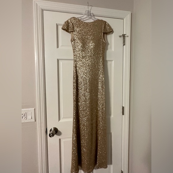 Sorella Vita Champagne Sequin Bridesmaid Dress - Picture 6 of 8
